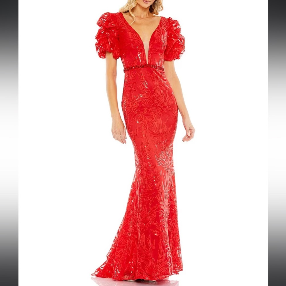 Mac Duggal Red Maxi Dress